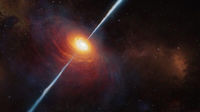 Artist’s rendering of quasar P172+18